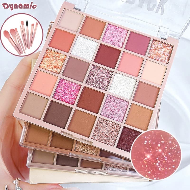 Paleta De Sombras Foscas E Pérolas De Baixa Saturação De 25 Cores Maquiagem Versátil De Longa Duração-DM