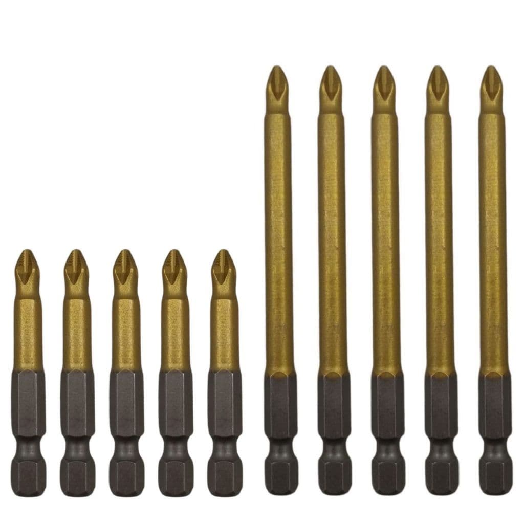 Conjunto Ponta Bits 50mm + 90mm Titânio Ctpohr Kit 10 Peças