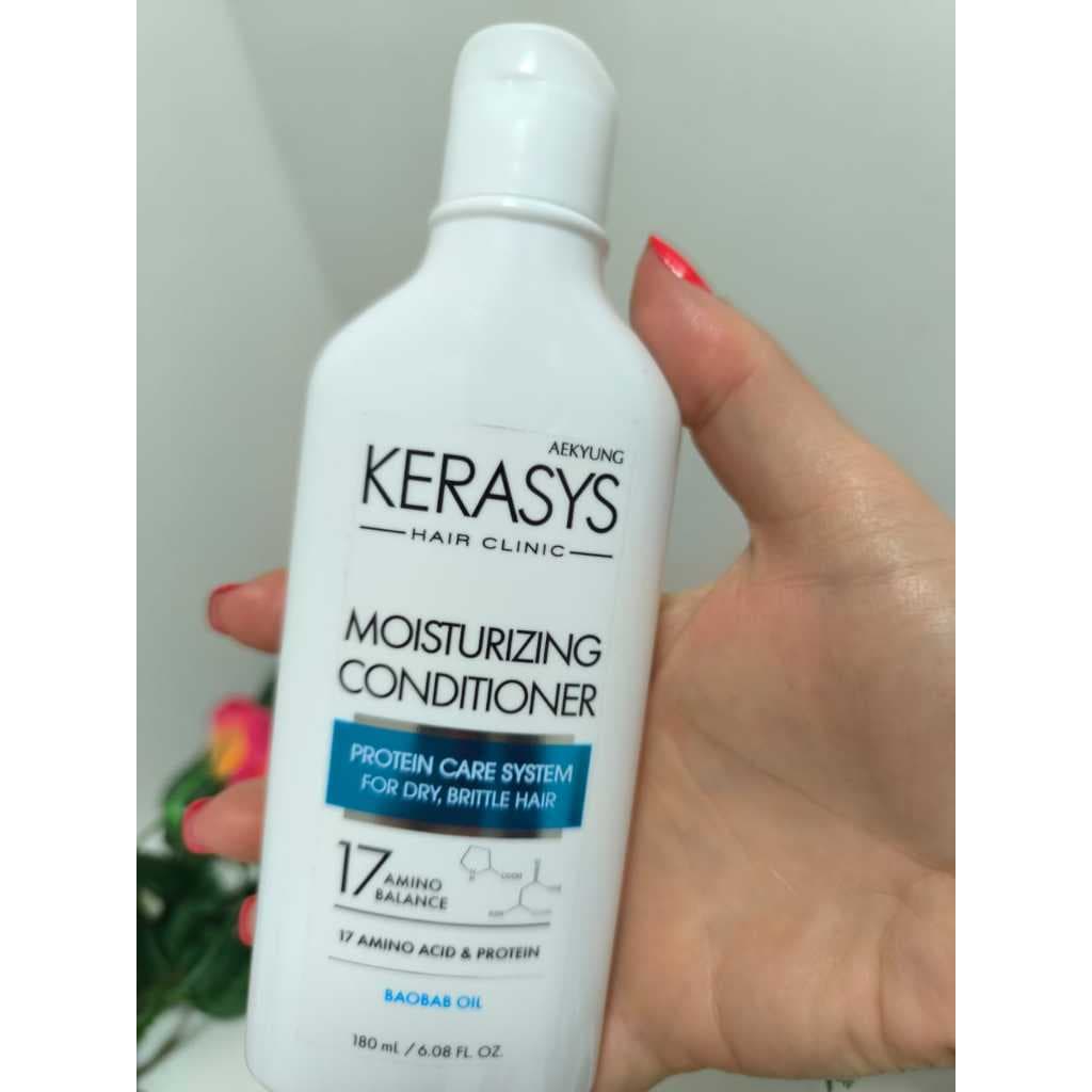 Condicionador Kerasys Moisturizing 180ml – Hidratação Profunda, Nutrição e Brilho para Cabelos Secos BAOBAB OIL