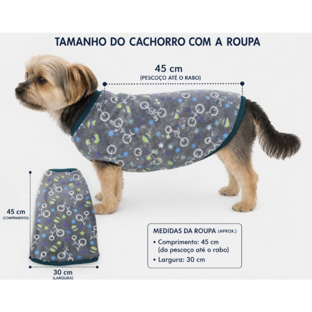 Roupa Pet Inverno Soft Fleece – Conforto e Estilo para Seu Pet - Roupa quentinha - Pequeno e Médio porte