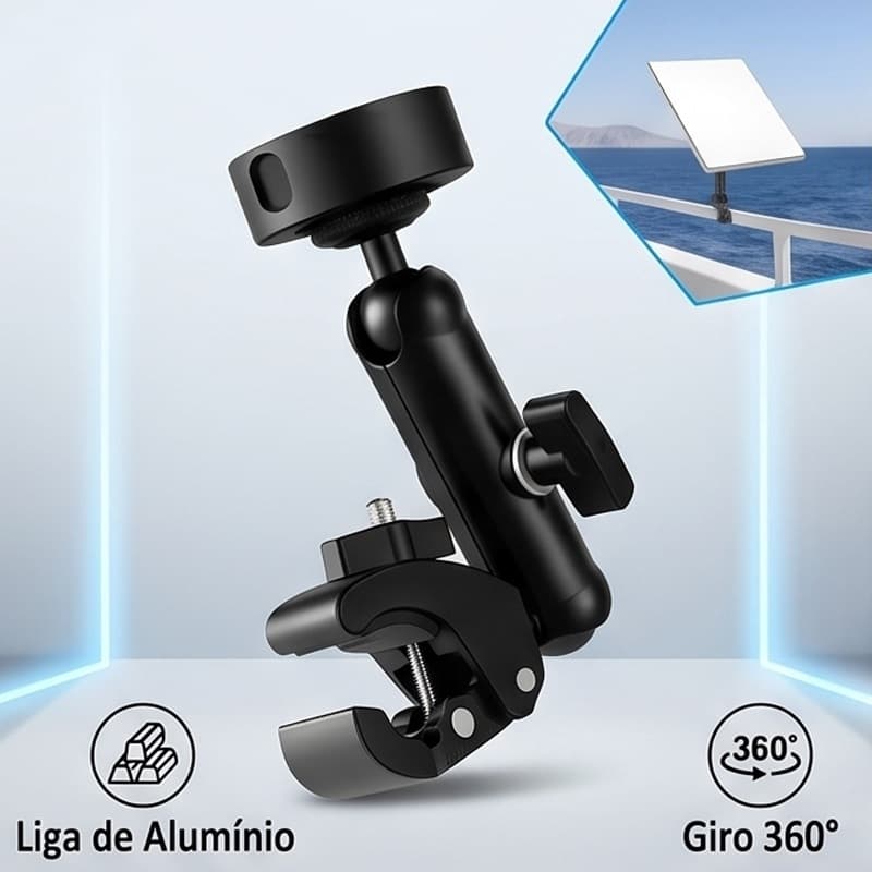 Suporte para Starlink Mini,Grampos fortes se fixam com segurança a uma v ariedade de bases