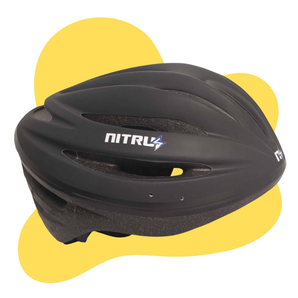 Capacete Bike Nitrus Focus Preto P ao G pra Ciclista
