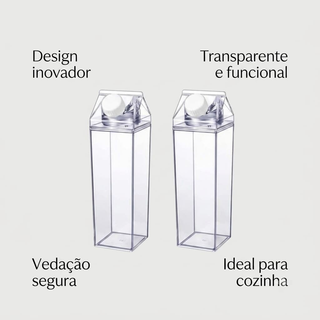 Garrafa transparente acrílico 500ml refrigerante suco bottleneck resistente