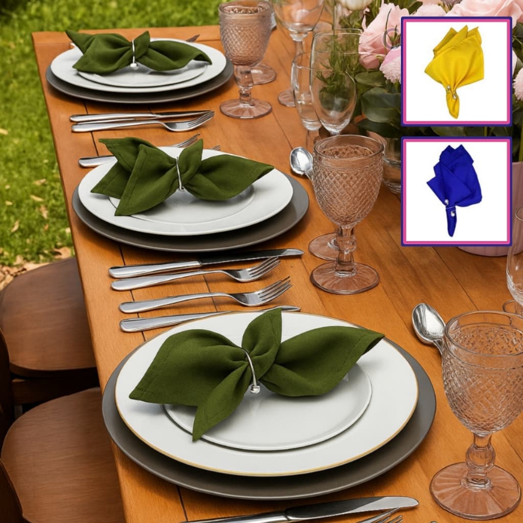 Kit Guardanapo de Tecido para Mesa Posta com 4 unidades 35cmx35cm em Oxford Liso