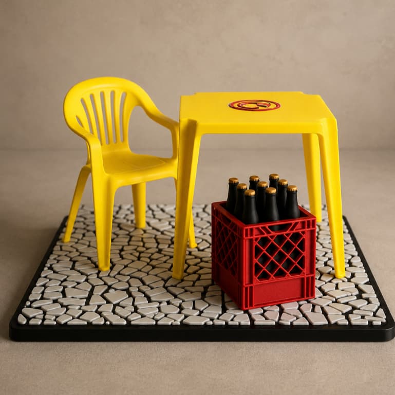 Diorama Mini Boteco Brasileiro - Enfeite Decorativo Mesa Bar - Presente Criativo 3D