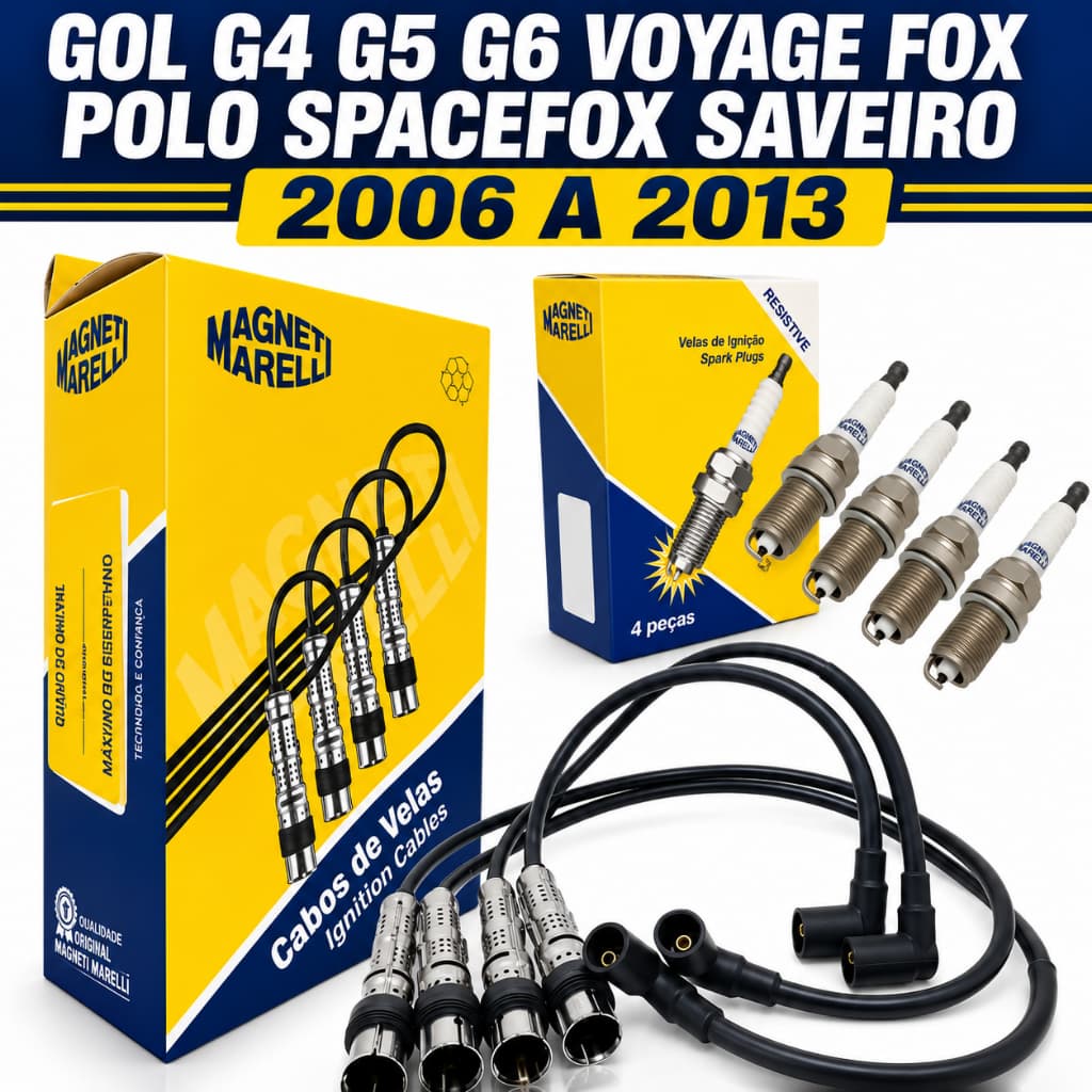 Cabos + Velas Gol G4 G5 G6 Voyage Fox Polo Spacefox Saveiro 1.0 1.6 2006 A 2013