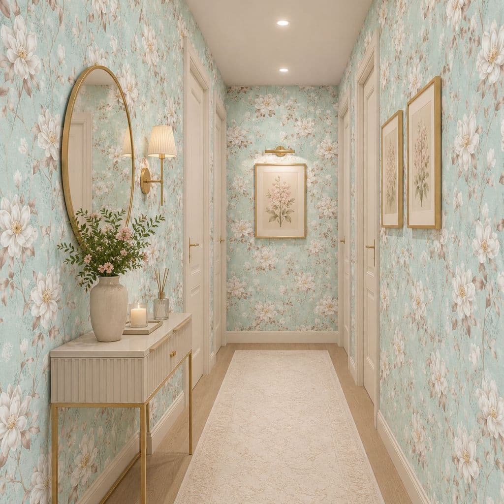 PAPEL DE PAREDE FLORAL 118 VINILICO AUTOCOLANTE  P/VARIOS AMBIENTES