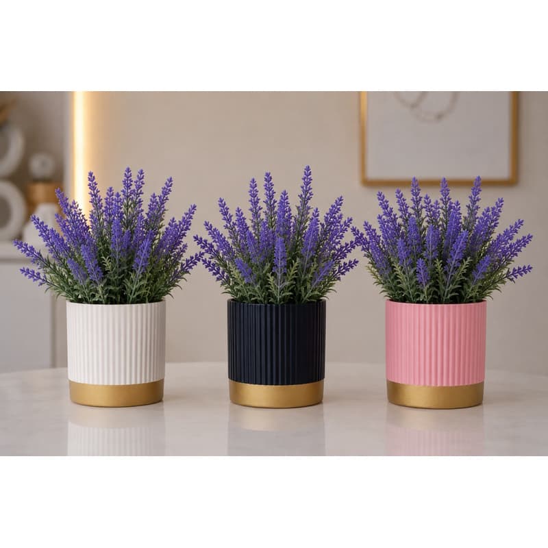 Arranjo de Lavanda Completo: 1 Vaso + 1 Buque de Lavanda