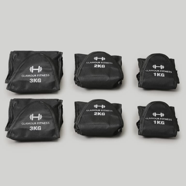 Kit Caneleiras de Peso Academia Glamour Fitness – Kit 1/2/3kg ou Kit 3/4/5kg - Academia Musculação