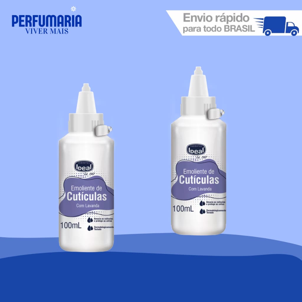 2 Unidades AMOLECEDOR CUTICULAS IDEAL 100ML LAVANDA .
