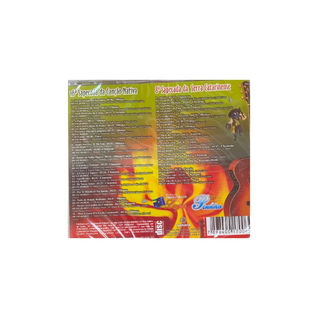 CD Sapecada da Canção Nativa (16ª Edição) da Serra Catarinense
