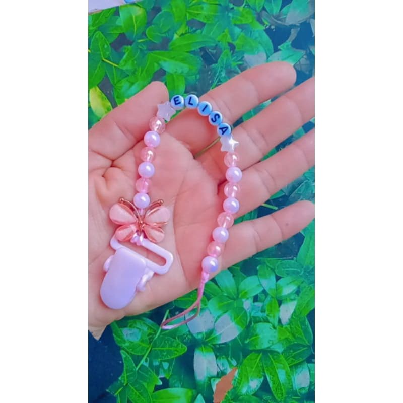 prendedor de chupetas infantil com nome personalizado 💫🩷