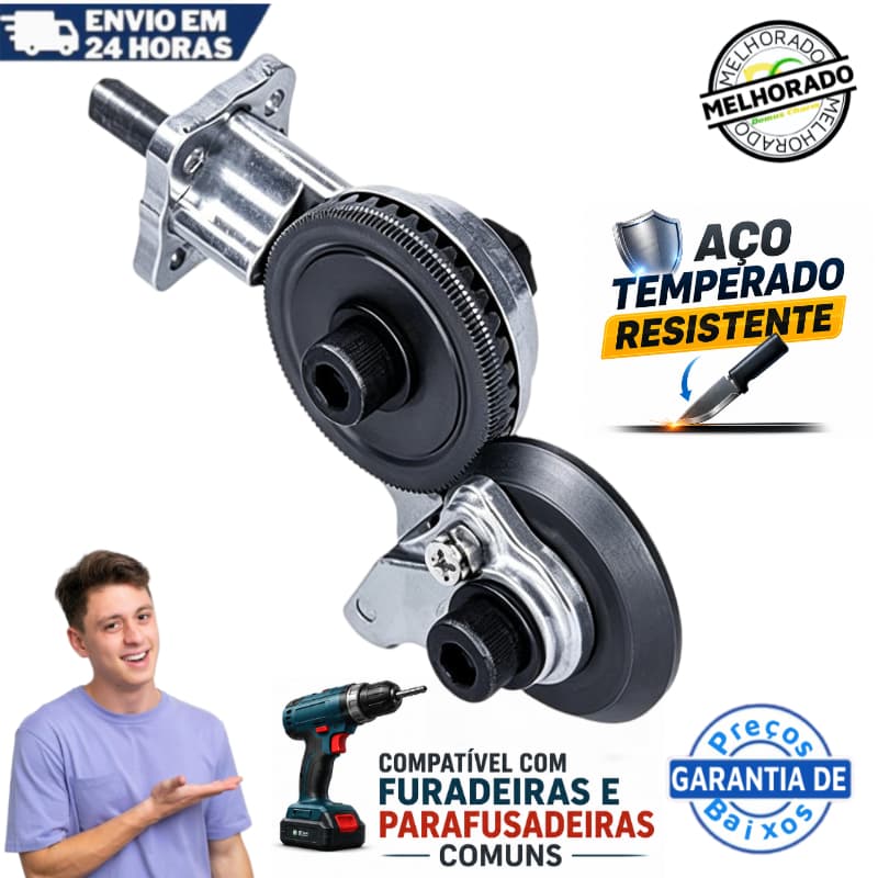 Adaptador Cortador de Chapa Universal para Furadeira e Parafusadeira Corte Preciso para Aço Ferro Cobre e Alumínio