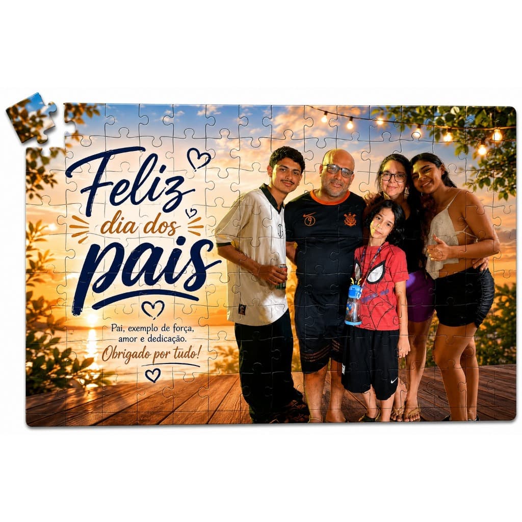 Quebra Cabeça 90pçs Personalizado Com Foto Dia Dos Pais