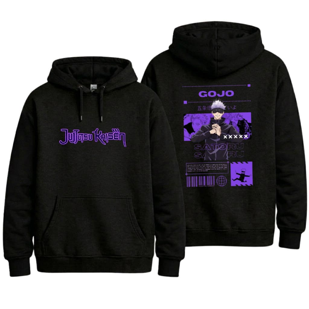 BLUSA DE FRIO MOLETOM CANGURU UNISSEX STREETWEAR ADULTO JUVENIL e INFANTIL Jujutsu Kai Gojo Satoru Anime