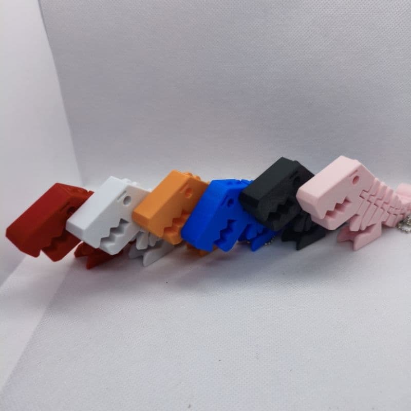 Brinquedo Chaveiro Dinossauro T-Rex Articulado Flexível Presente Criativo Fidget