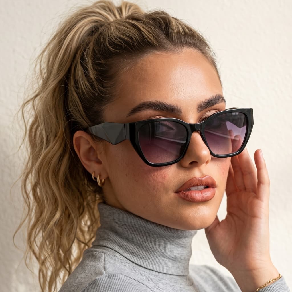 Óculos de Sol Gatinho Escuro Premium Degrade tendencia blogueira Virginia Moda verão uv400 Feminino