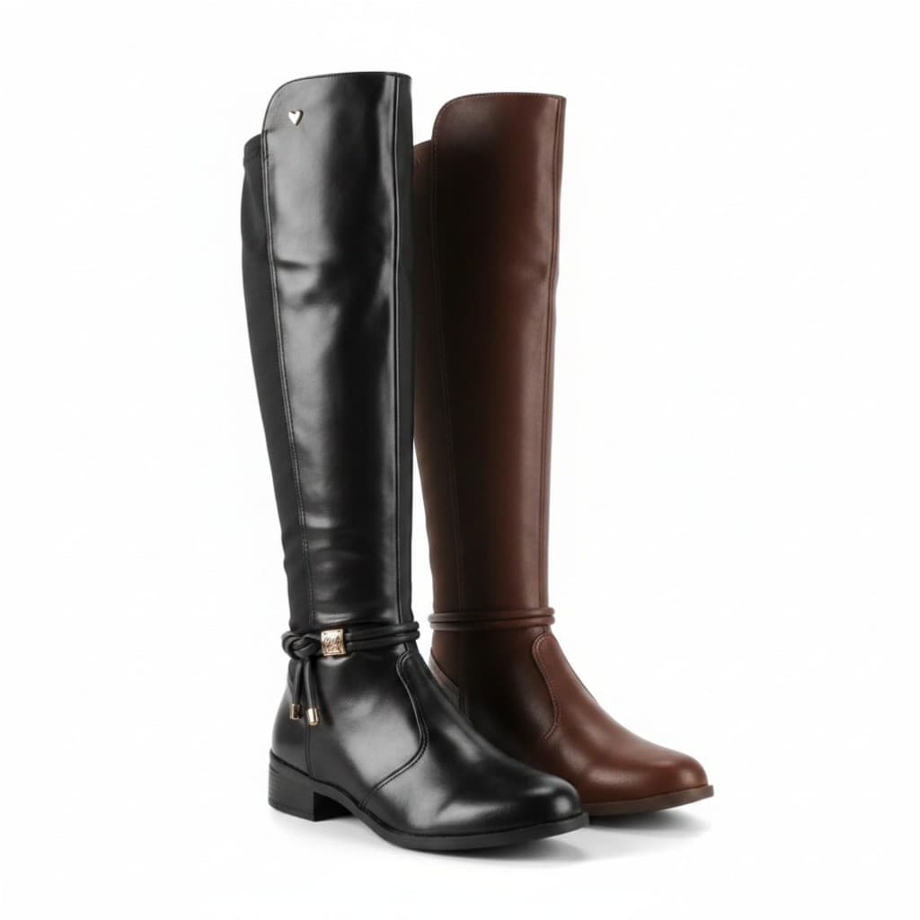 Bota Feminina Mississipi Cano Alto Over The Knee Salto Baixo Montaria Confortável Original