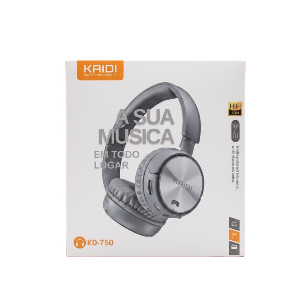 Fone de Ouvido Headphone Kaidi KD-750 Bluetooth Sem Fio