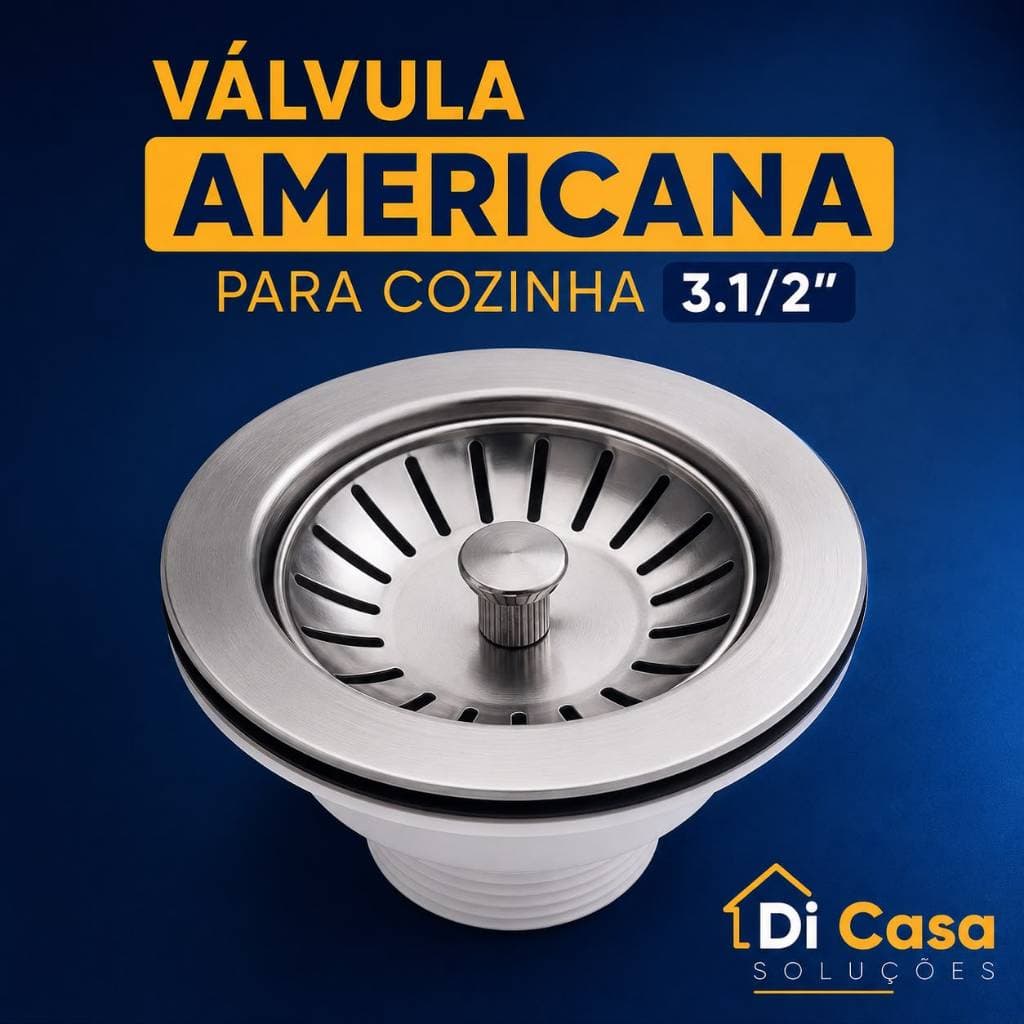 Válvula Americana Cozinha 3.1/2 Inox