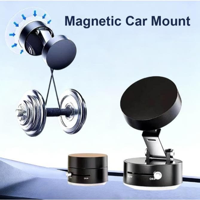 360°Suporte dobrável para celular Suporte magnético de adsorção de carro a vácuo dupla face