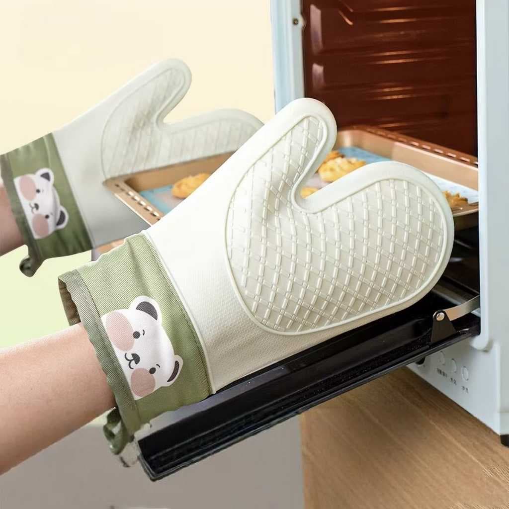 1Par ou 1 Unidadade Luvas Isoladas Anti-Queimadura Silicone Espessado Cozinha