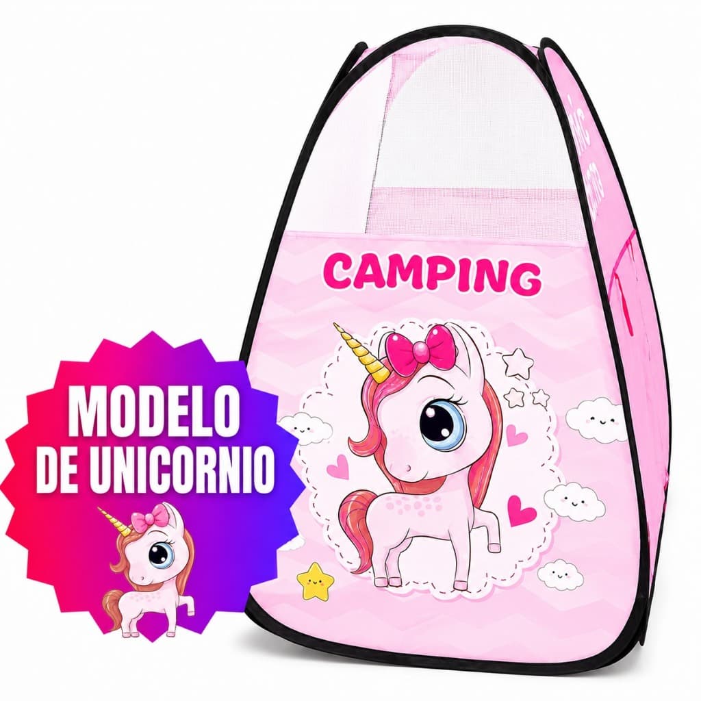 Brinquedo Barraca Unicórnio Cabaninha Toca Infantil Dobrável - Com Bolsa -