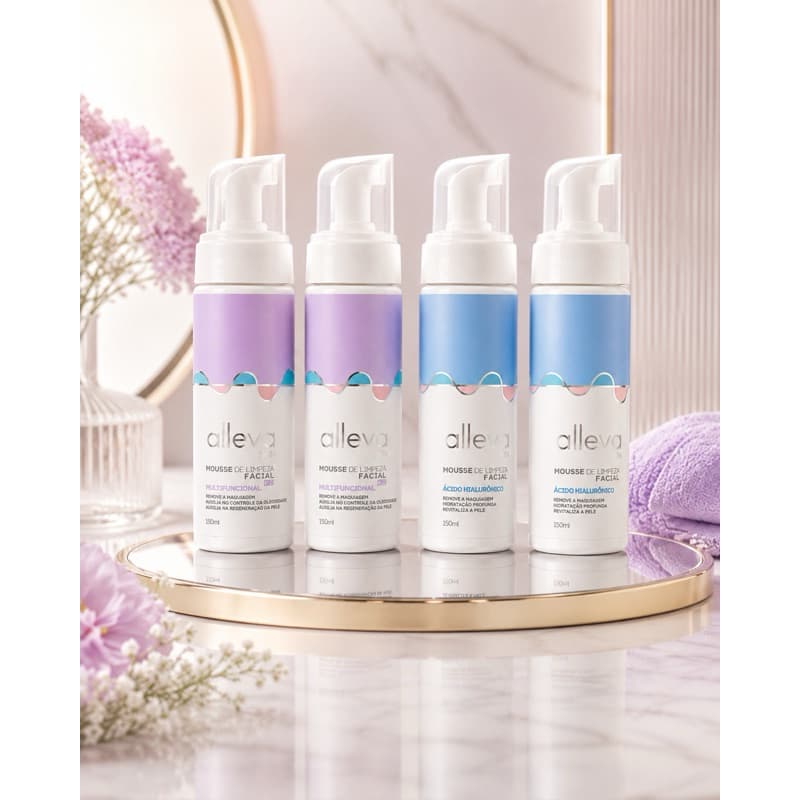 Mousse de Limpeza Facial Ácido Hialurônico - Alleva 150ml