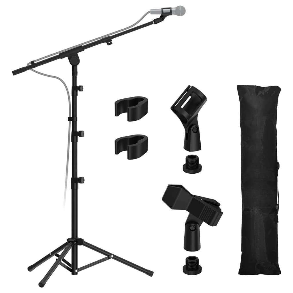 Pedestal Tripé Microfone Braço Removível Kit Completo Com Bolsa Transporte