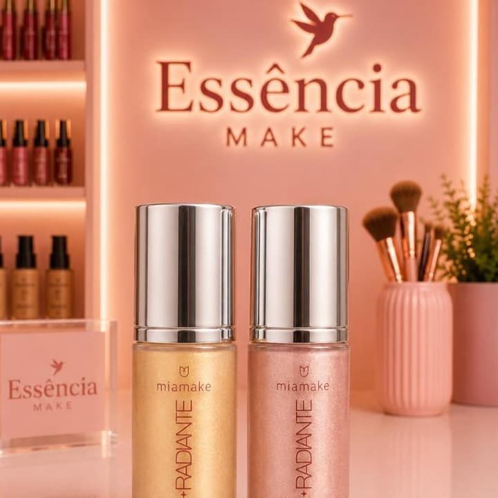 Iluminador Líquido Mia Make Radiante 9g – Glow Intenso, Acabamento Luminoso e Longa Duração