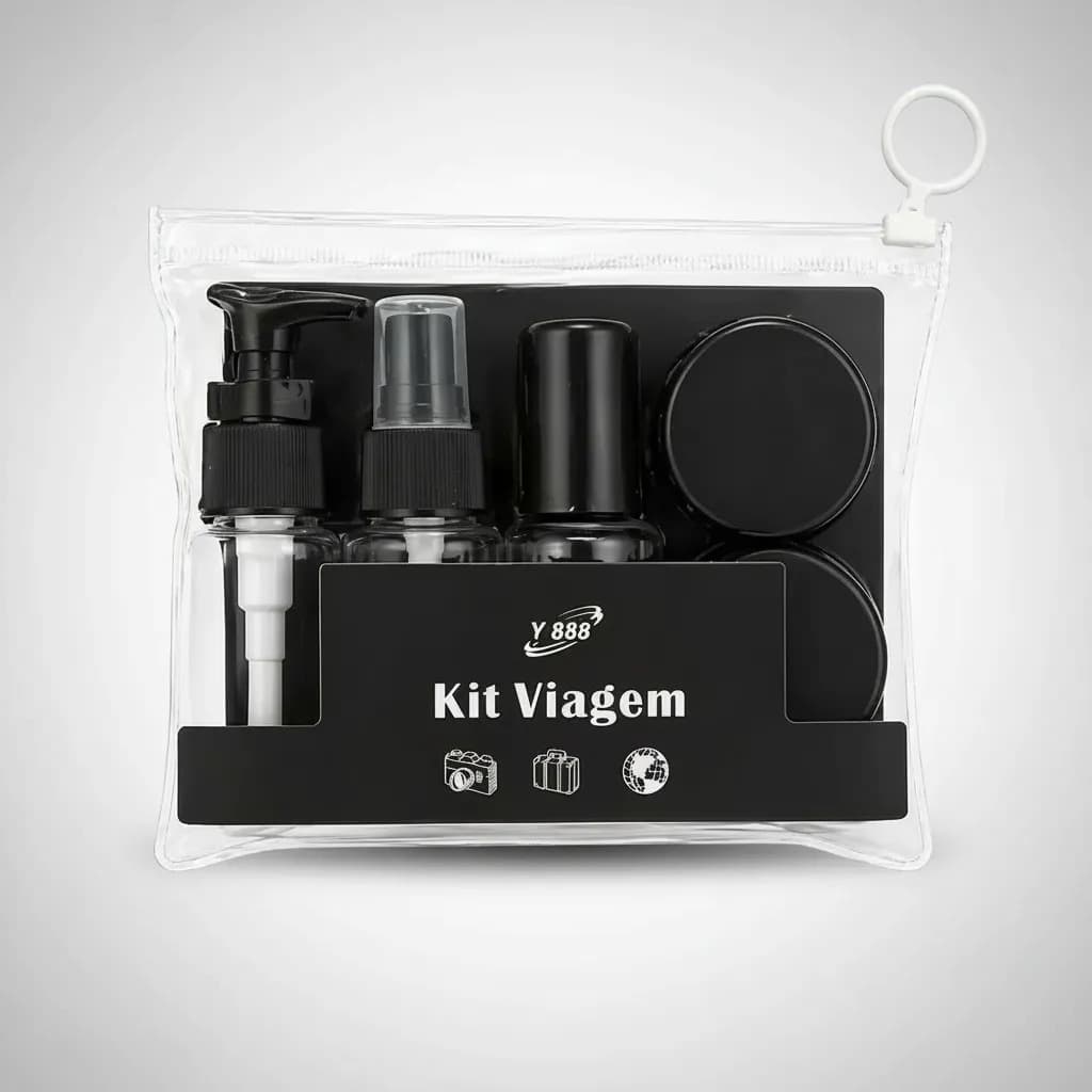 Kit Viagem Com 7 Peças Completo Para Viajar E Organizar