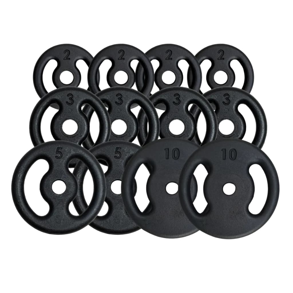 Kit 20kg Anilhas Diversificadas Pintadas Personalizável Furo 31mm Premium Peso Academia Casa Musculação