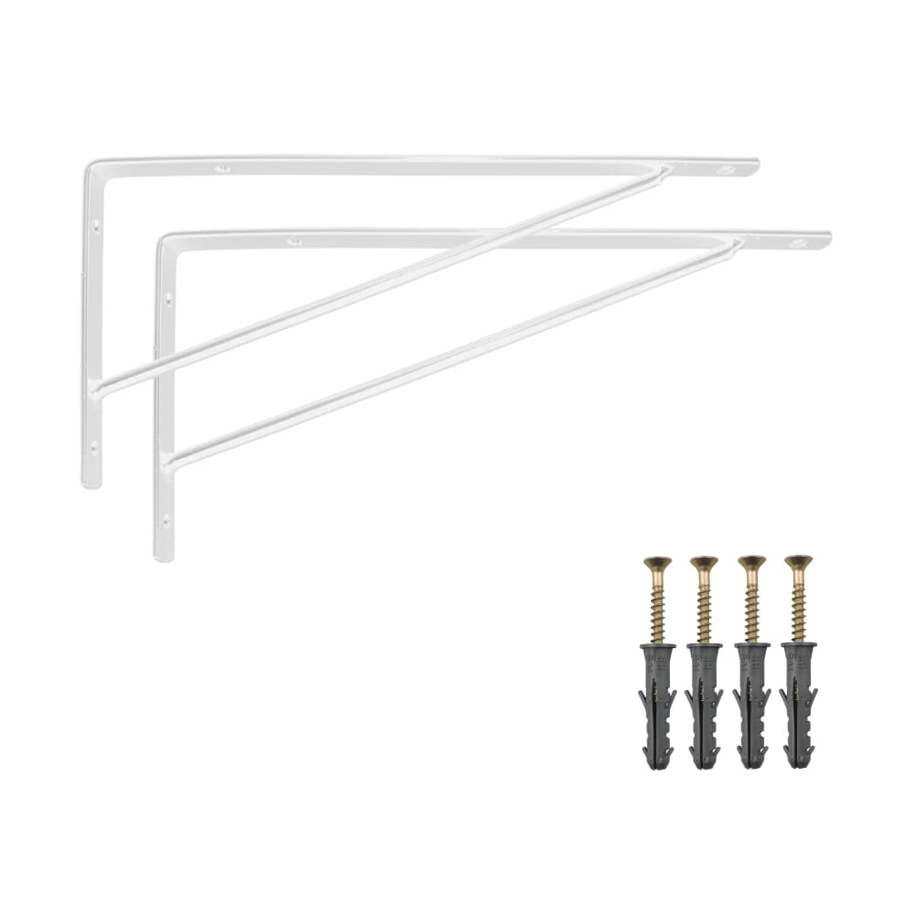Kit 2 e 4 Mão Francesa Forte 30 Cm Reforçado Cantoneira Instalação 6 Unidades