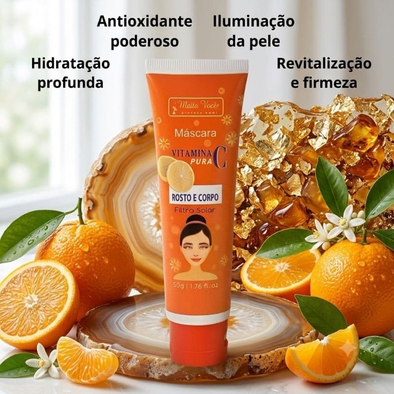 MÁSCARA VITAMINA C PURA C/FILTRO SOLAR 50G MATTO SECO