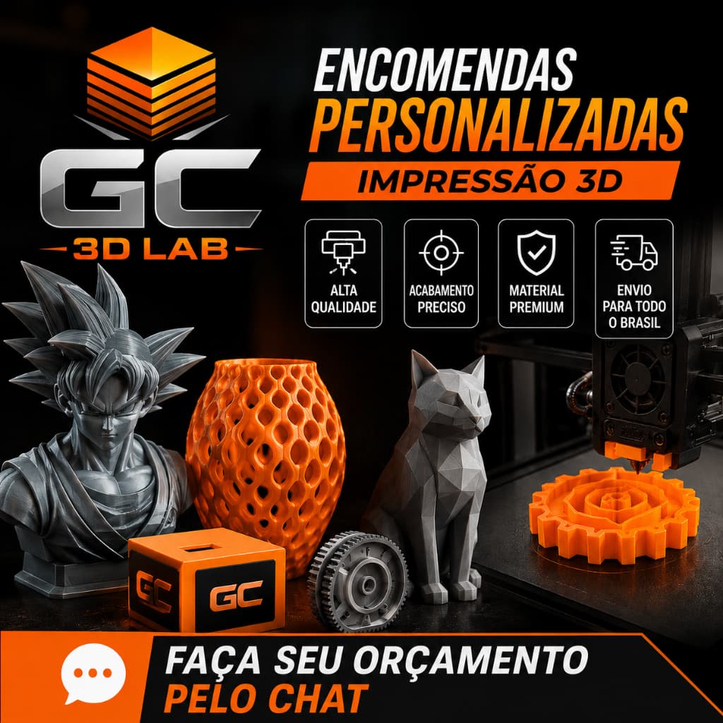 Serviço de Impressão 3D Personalizada - GC 3D LAB - Encomendas sob Medida e Protótipo