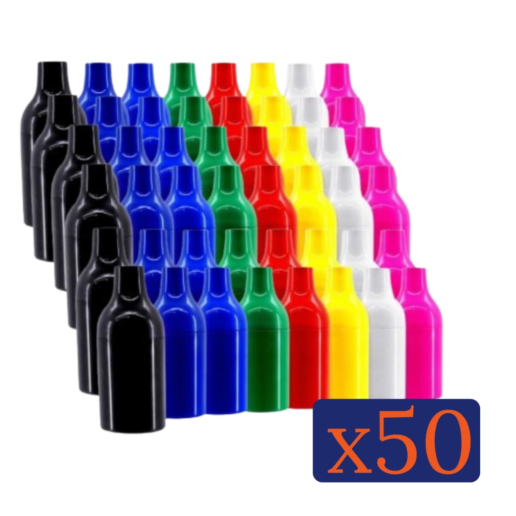 Kit 50 Porta Long Neck e 300ml Suporte Térmico Atacado Mantém Gelado Revenda Parede Dupla Tampa
