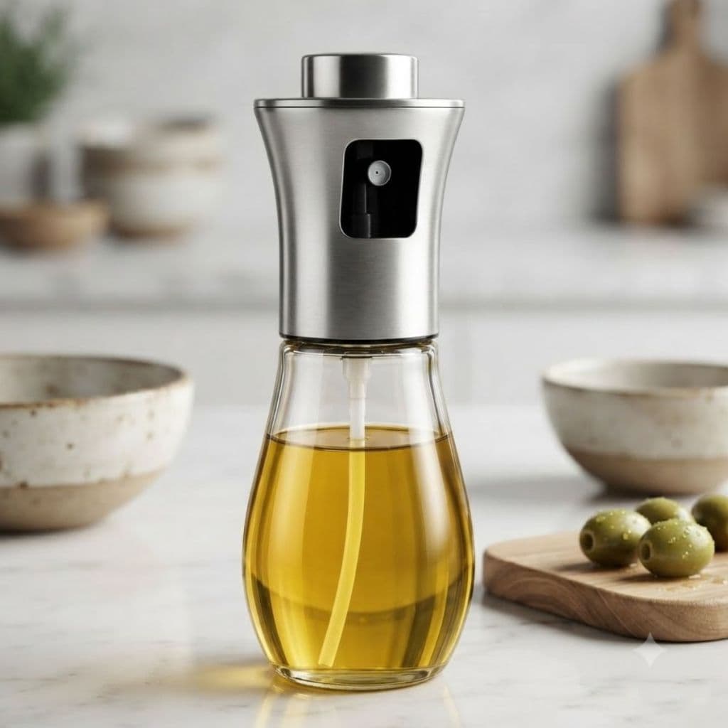 Spray De Azeite Vidro Galheteiro Pulverizador Borrifador Oleo Vinagre 200ml Cozinha Airfryer Salada