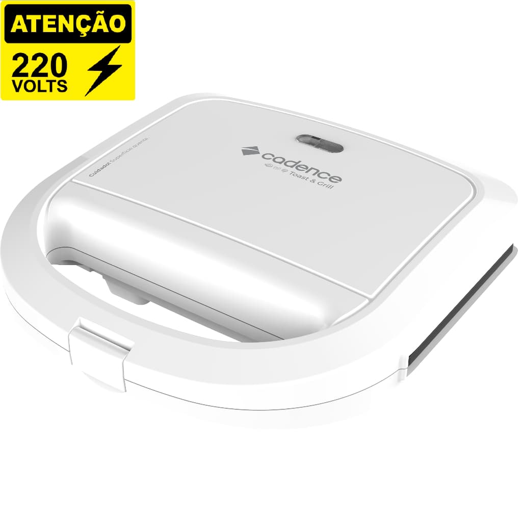 Sanduicheira Elétrica Cadence Toast & Grill Branco - 220v