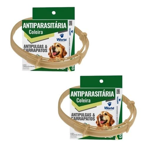 Kit 2 Dug's Coleiras Antipulgas e Carrapatos para Cães Antiparasitária