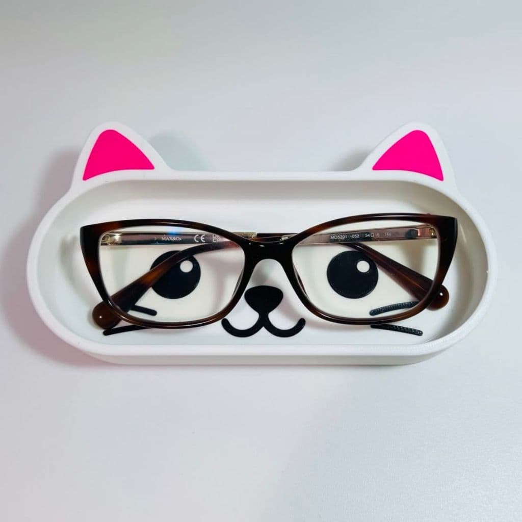 Suporte Porta Óculos Gatinho - Organizasor com Tecnologia 3D e Estilo - Tamanho 9,1 x 16,8 x 2,1cm