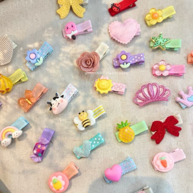 Kit 7 presilhas para bebê 3cm forrados com antideslizante. laço bebê.