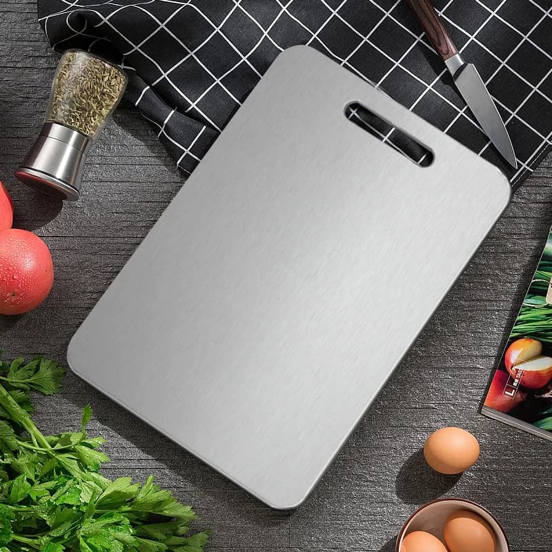 Tábua De Corte 304 Aço Inoxidável Antibacteriana À Prova De Mofo 46 cm tábua de cozinha