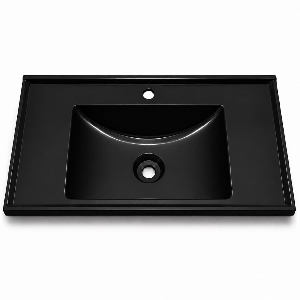 Pia Lavatório Retangular 60Cm Para Lavabo Moderno Plástico Compacto