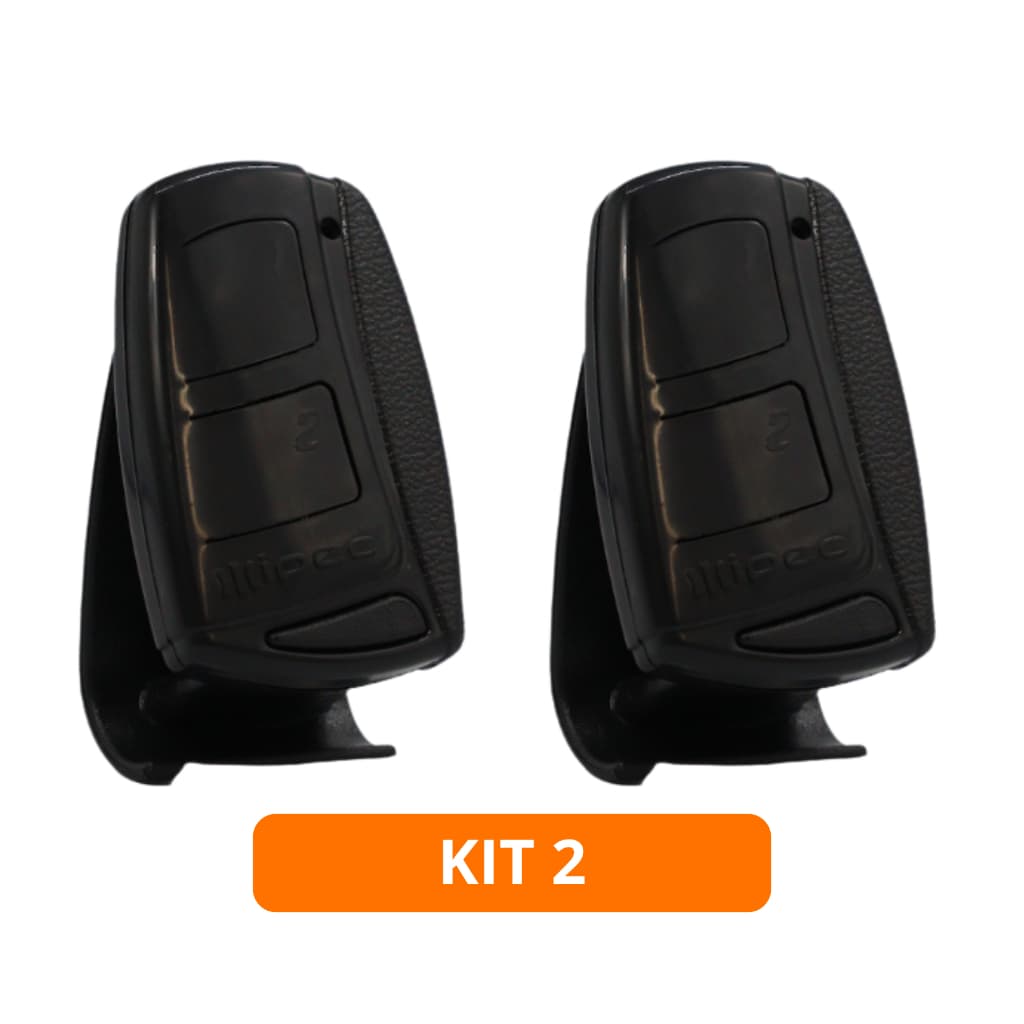 KIT 2 Controle Longo Alcance Tx Top PRETO Portão Automático 433,92 Eletrônico Remoto IPEC, RCG, SEG