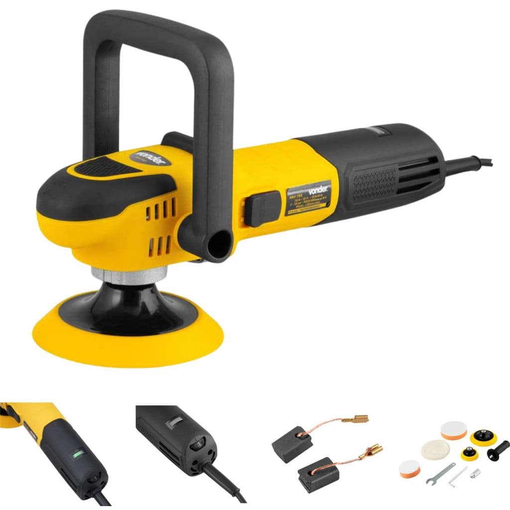 Politriz Automotiva Vonder 5" 755W PAV 755 Profissional 127V Velocidade Variável para Polimento