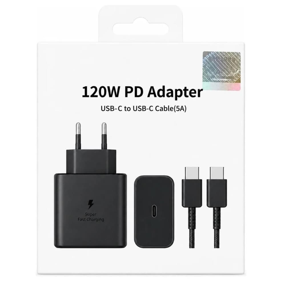 Carregador Turbo 120W Fonte e Cabo Tipo C 6A Carga Ultra Rápida Compatível Com Samsung
