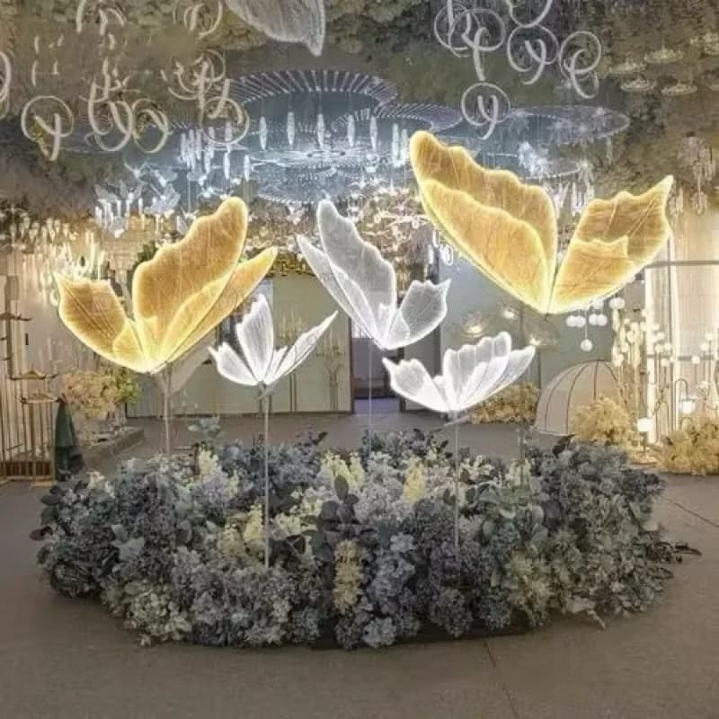 Borboletas de LED  Iluminação BIVOLT Decoração de Ambientes Luz Asas de Borboleta  Casamento Festas- 60cm - 90cm -