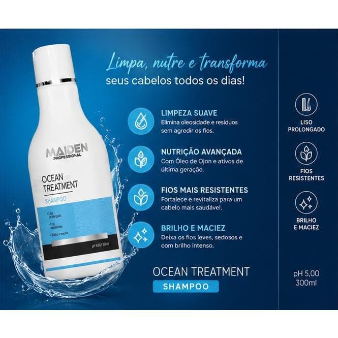 Shampoo Hidratante Ocean Treatment Maiden Professional 300 ml