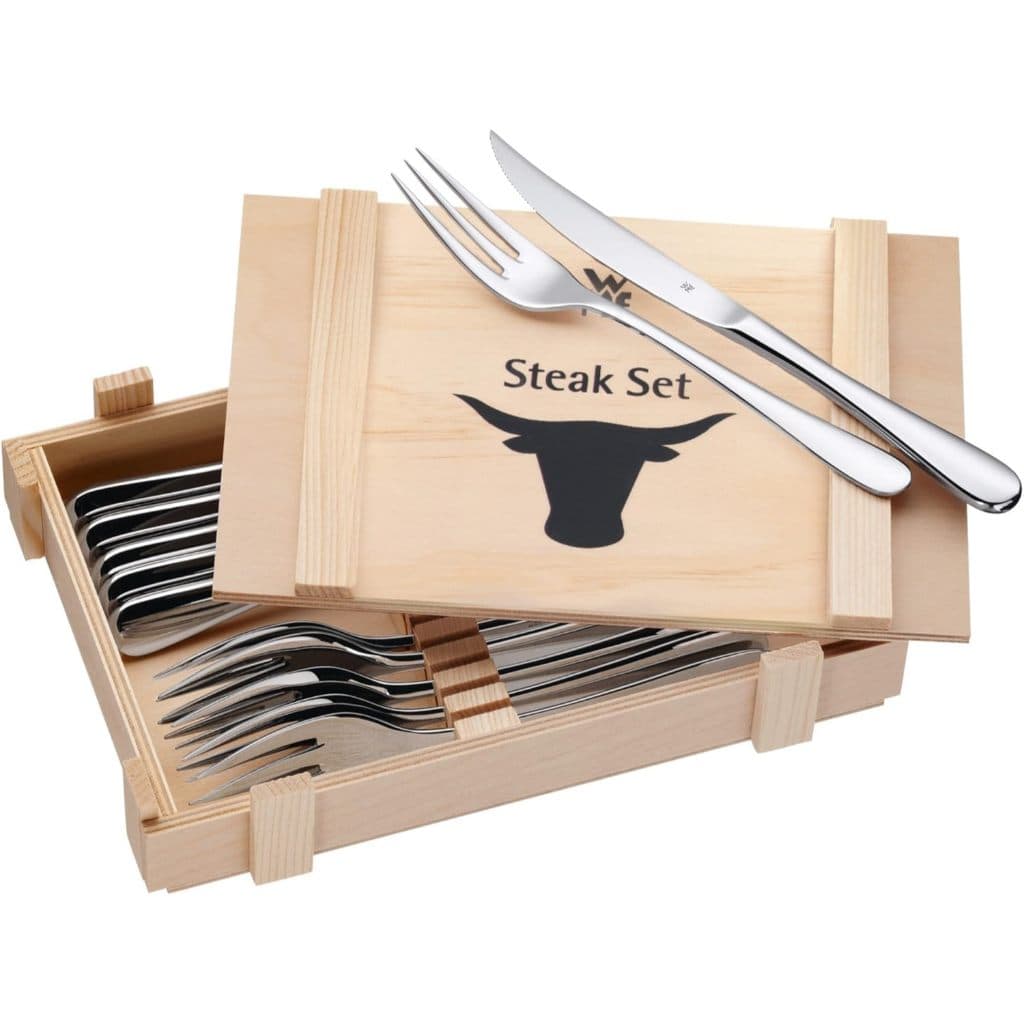 Jogo De 12 Talheres Faqueiro Carne Churrasco Inox Wmf Servier Bistro