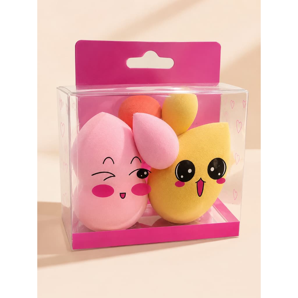 Kit Esponja de Maquiagem 5 Peças Super Macia Beauty Blender para Base e Corretivo